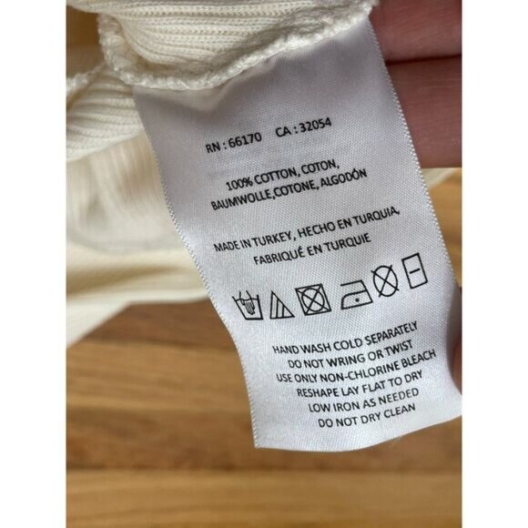 Anthropologie Saturday Sunday Women's M Ivory Sweater Knit Cardigan Crop WrapTie - Picture 4 of 9